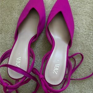 Zara Women's Pink Strappy Heels